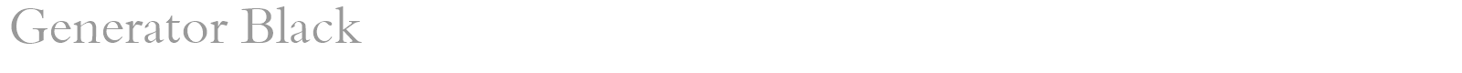 Generator Black font preview